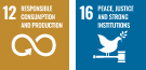 12 Responsible Consumption and Production　16 Peace, Justice and Strong Institutions