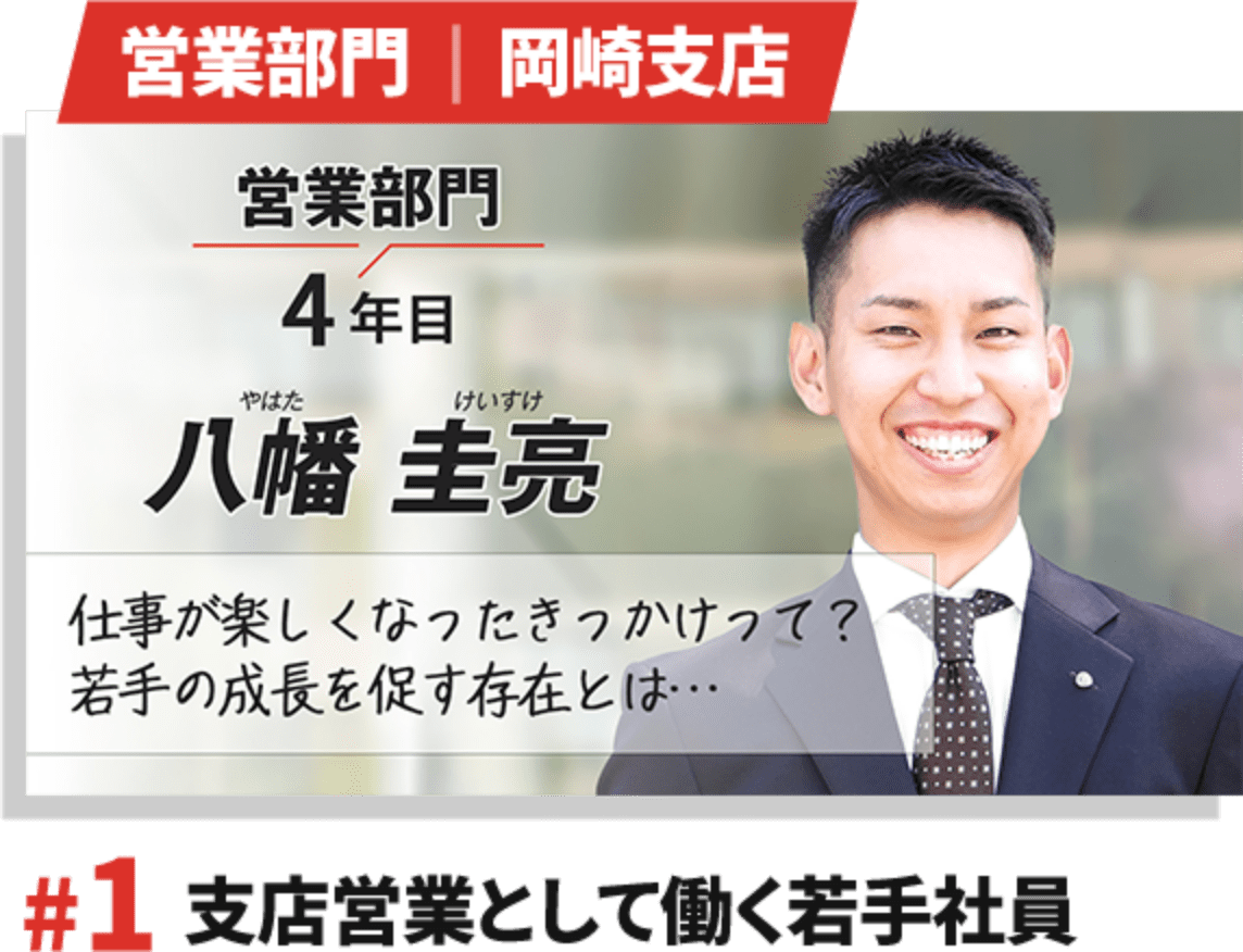 支店営業として働く若手社員